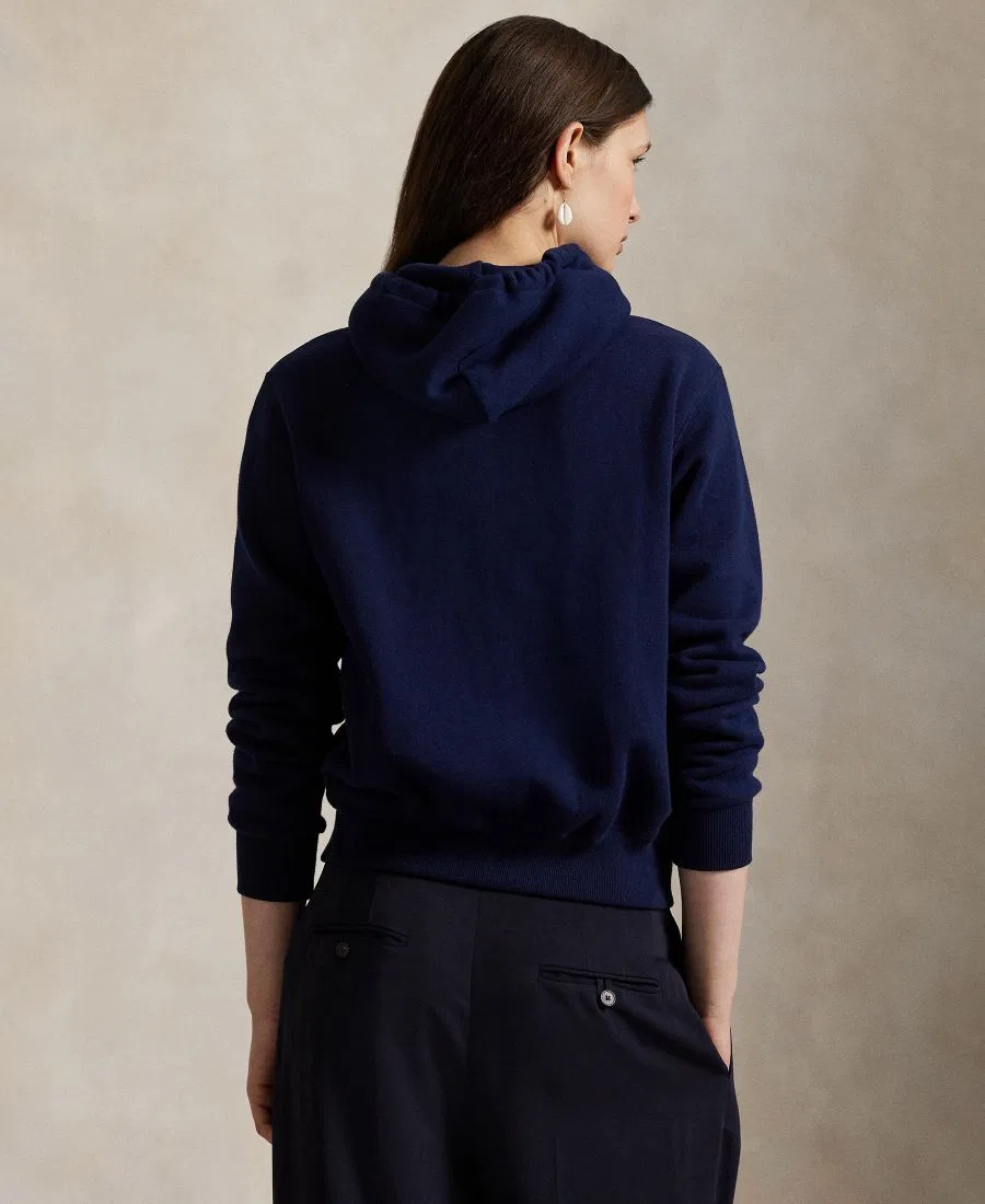 Женская флисовая толстовка на молнии Polo Ralph Lauren, Cruise Navy — фото 4