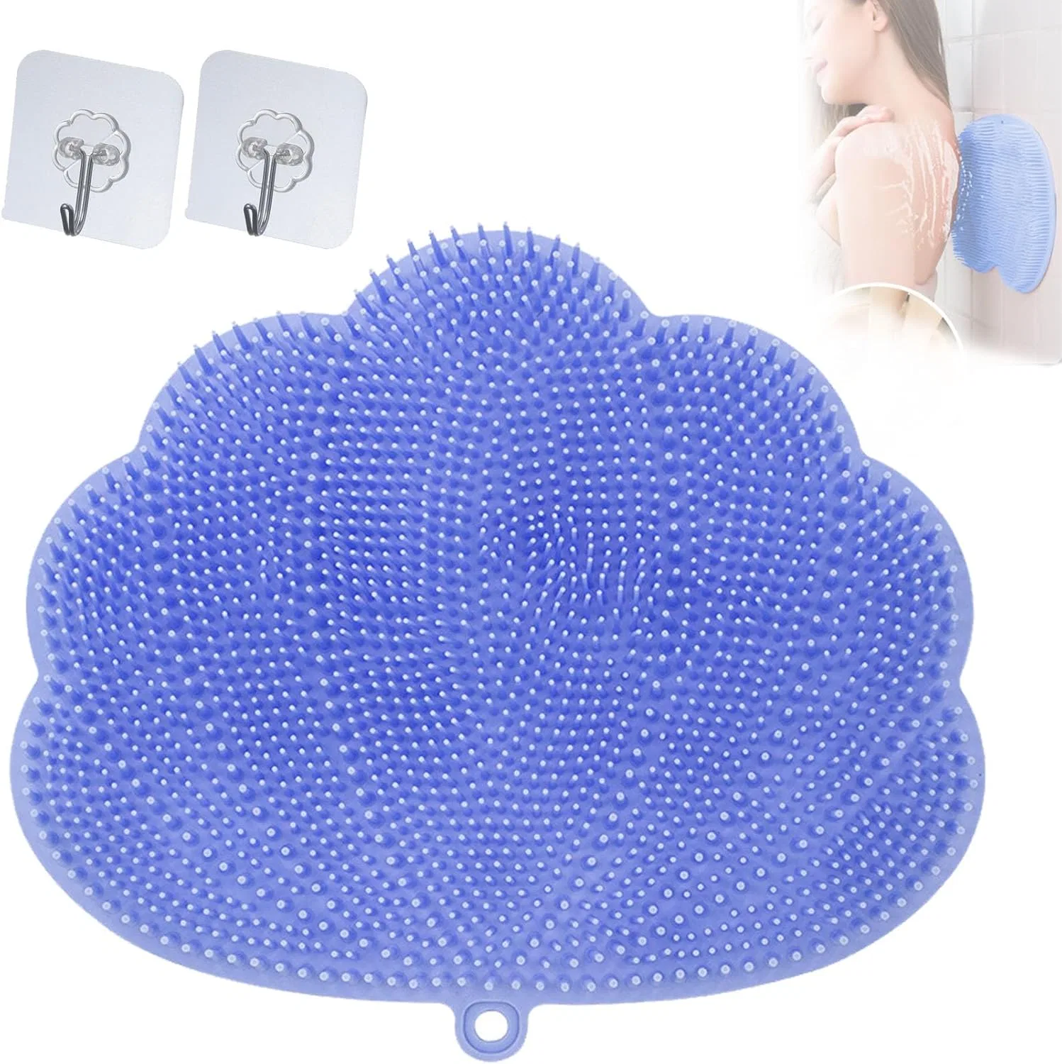 Силиконовый коврик-скруббер для ног и спины в душ Generisch, Blue