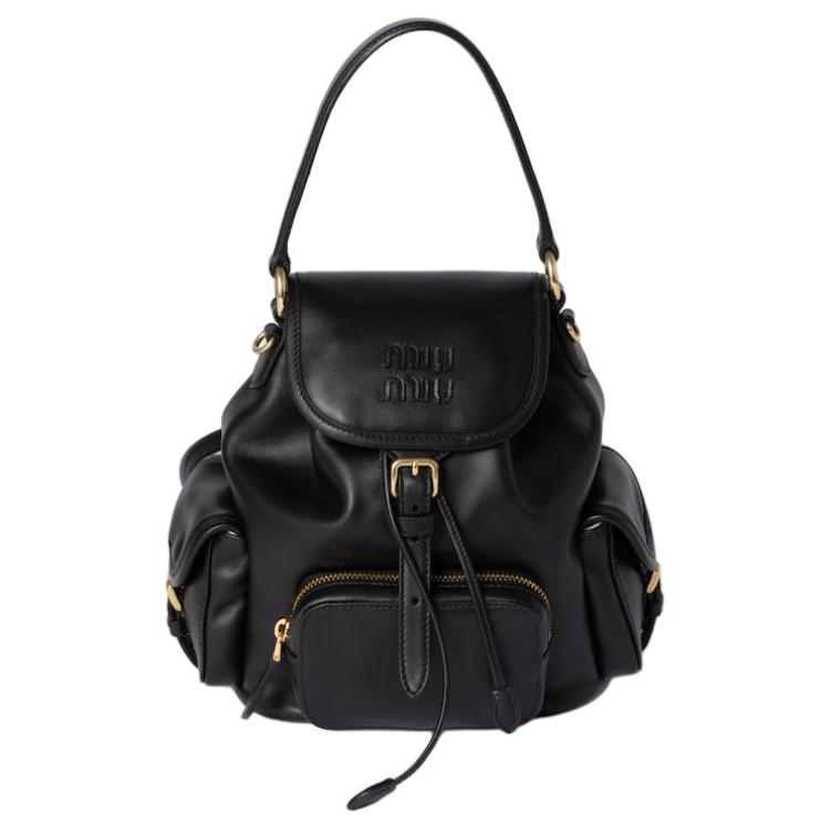 

MIU MIU Женский рюкзак из телячьей кожи черный