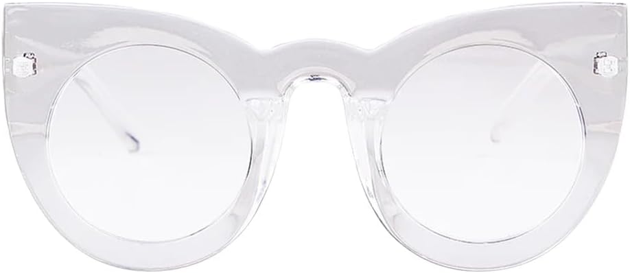 

Ретро большие круглые солнцезащитные очки «кошачий глаз» для женщин и мужчин, винтажные солнцезащитные очки-ракушки с защитой от УФ-излучения UV400 UJNHGQ, C8 Transparent