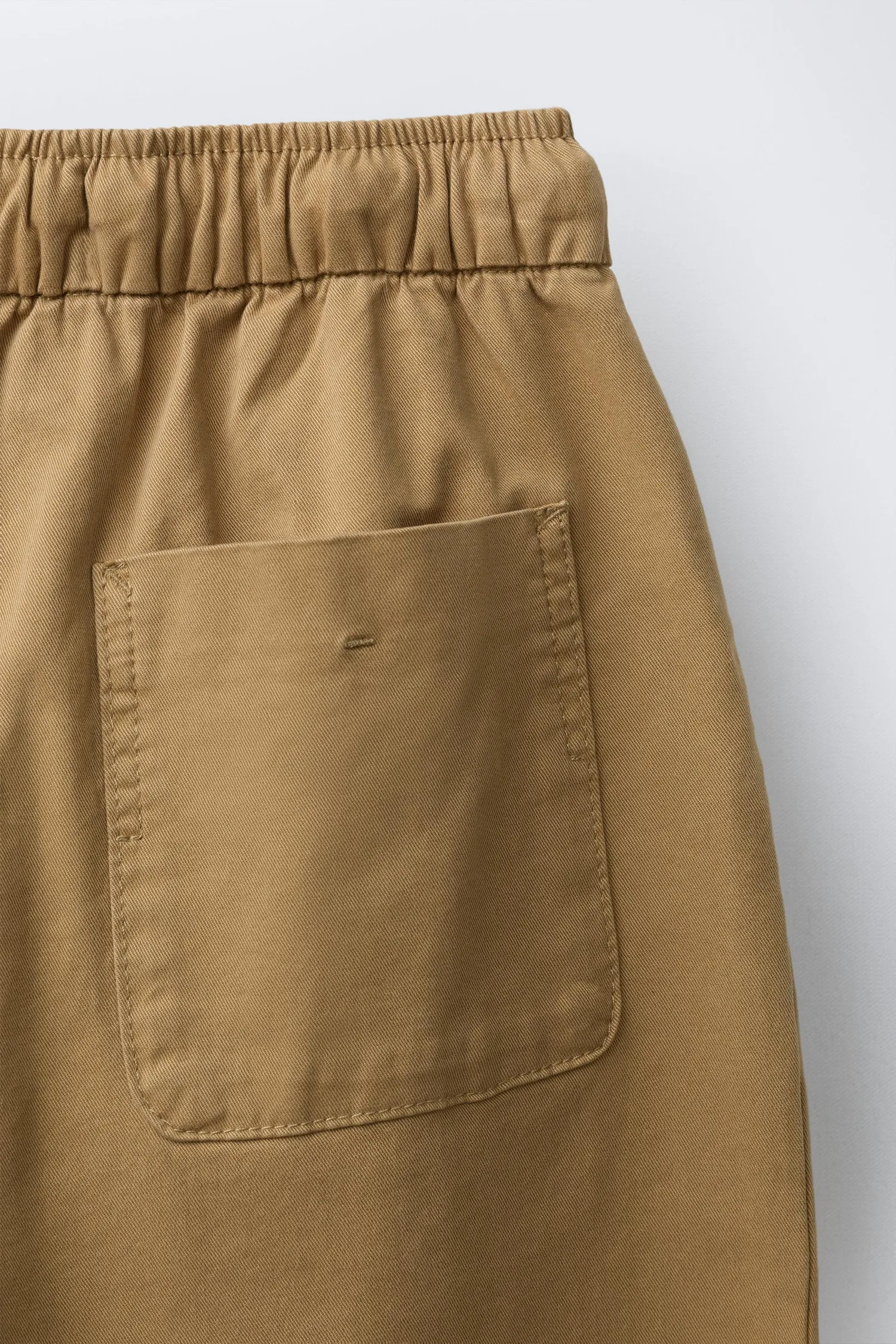 Брюки-баллоны с разрезами и этикеткой Zara, коричневый — фото 4