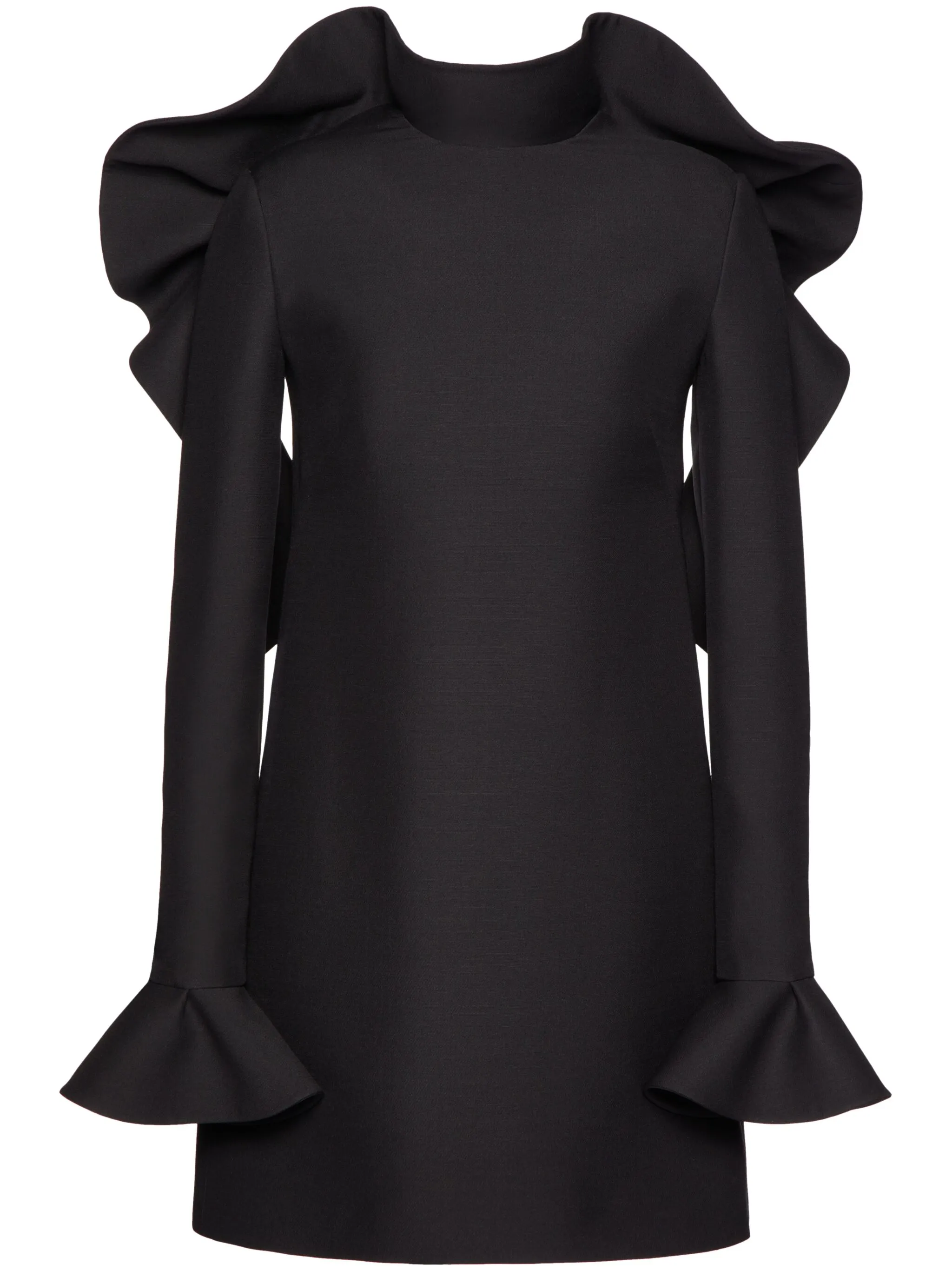 

Платье Crepe Couture с оборками Valentino Garavani, черный