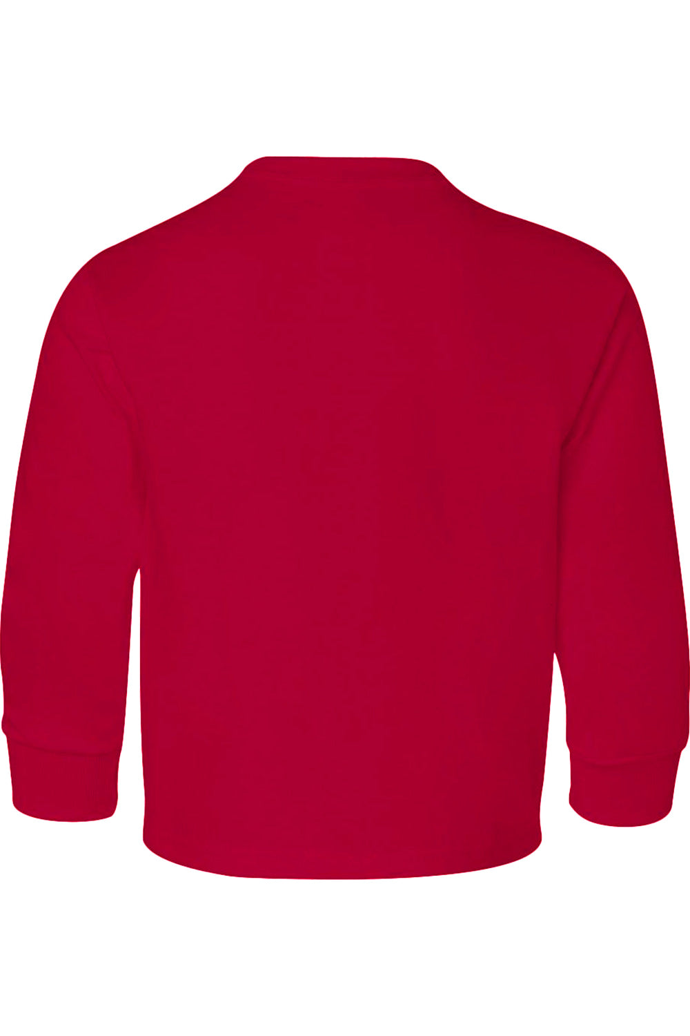 Футболка JERZEES Dri-Power Youth с длинным рукавом 50/50, цвет true red — фото 2