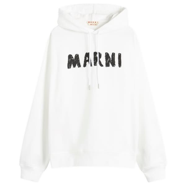 

Толстовка с капюшоном и логотипом Scribble Marni, белый
