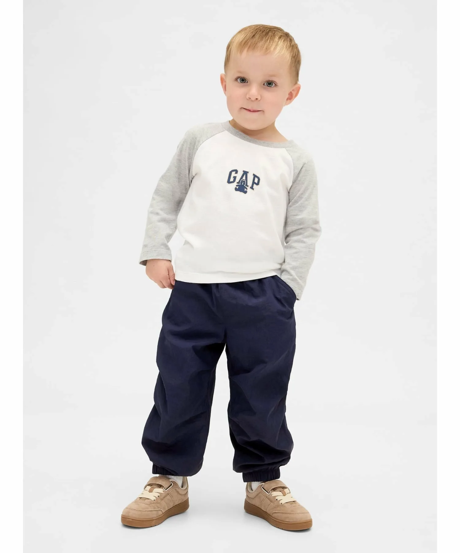 (K) Спортивные штаны-парашюты на подкладке (для малышей/младенцев) GAP, NAVY_UNIFORM