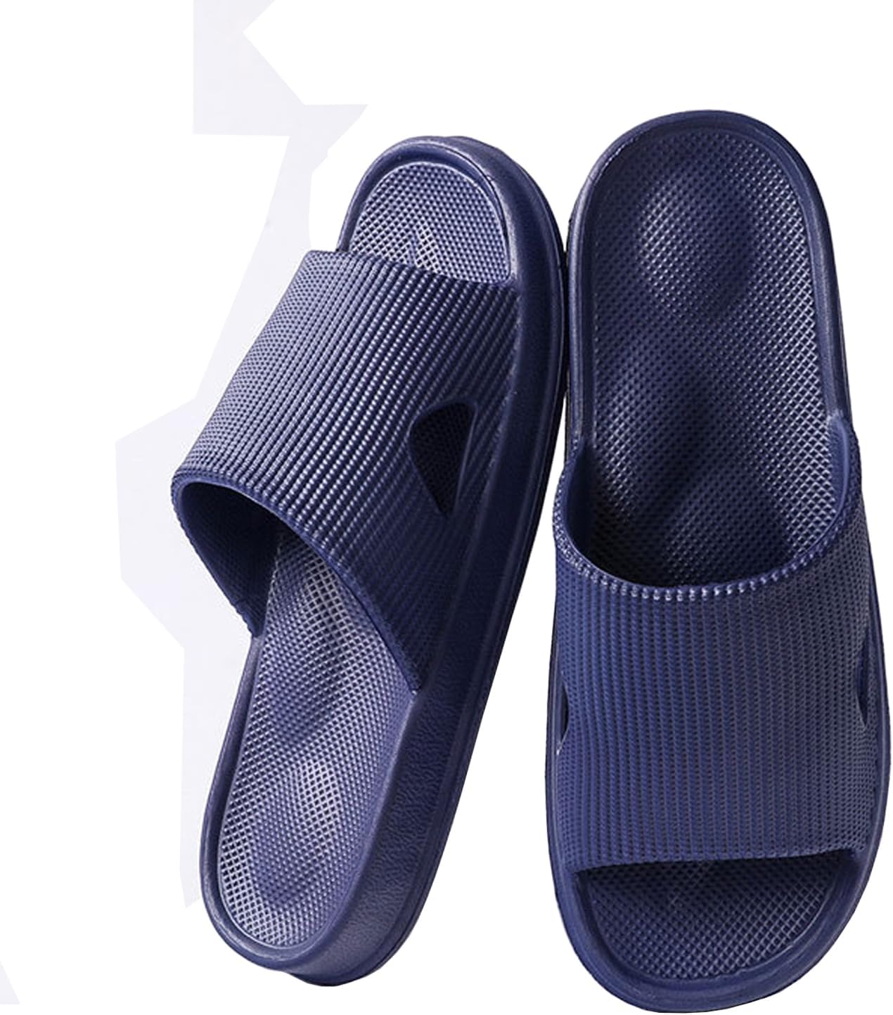 

Нескользящие шлепанцы для душа для мужчин и женщин, удобные летние мужские слайды, женские спа-массажные тапочки, для дома, улицы, бассейна, пляжа и общежития Generic, темно-синий