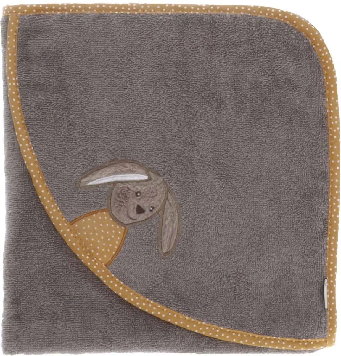 

Полотенце Sterntaler с капюшоном "Полотенце с капюшоном Happy Rabbit, 80x80см", (1 штука), изготовлено из экологически чистого хлопка 80х80 см (1 шт.), серый