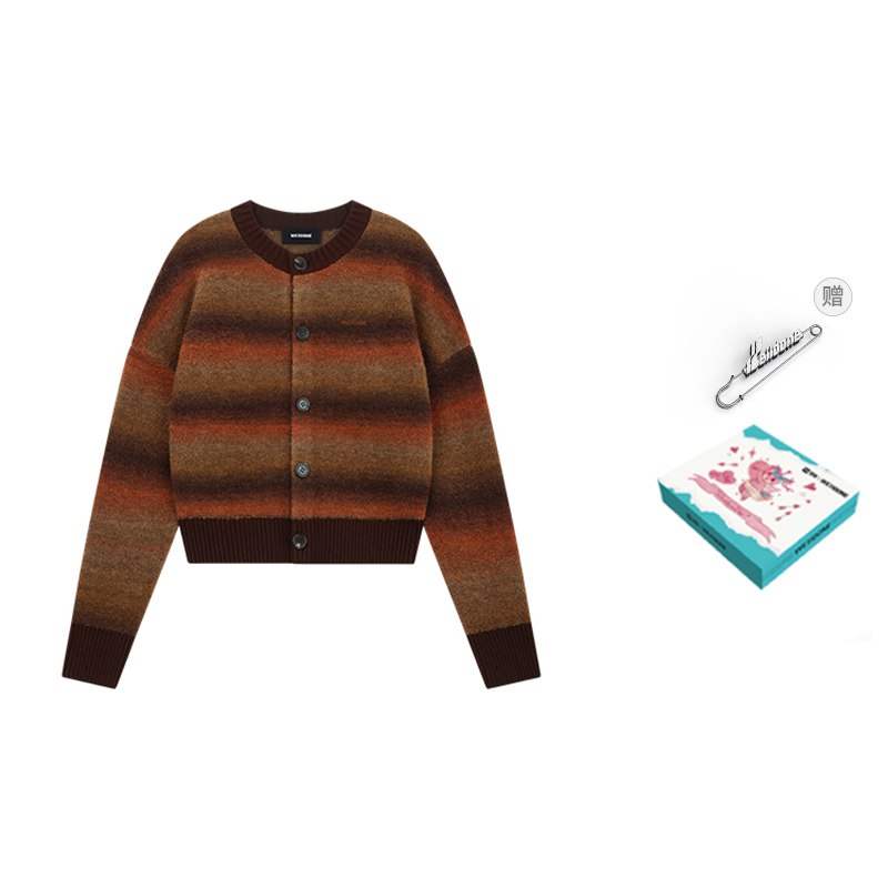 

Кардиган в полоску омбре WE11DONE, коричневый (valentine's day box)