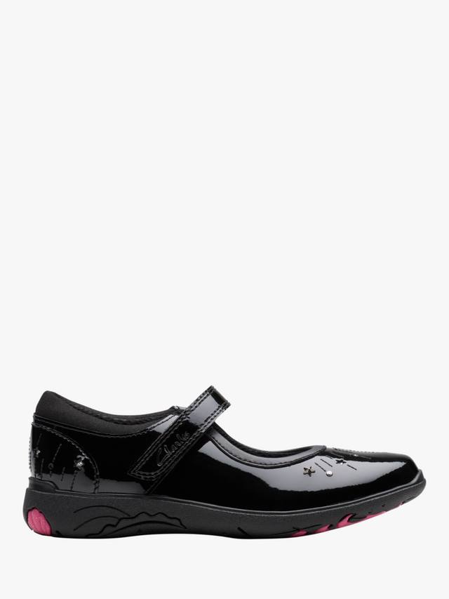

Детские кожаные туфли Relda Wish Clarks, Black Patent