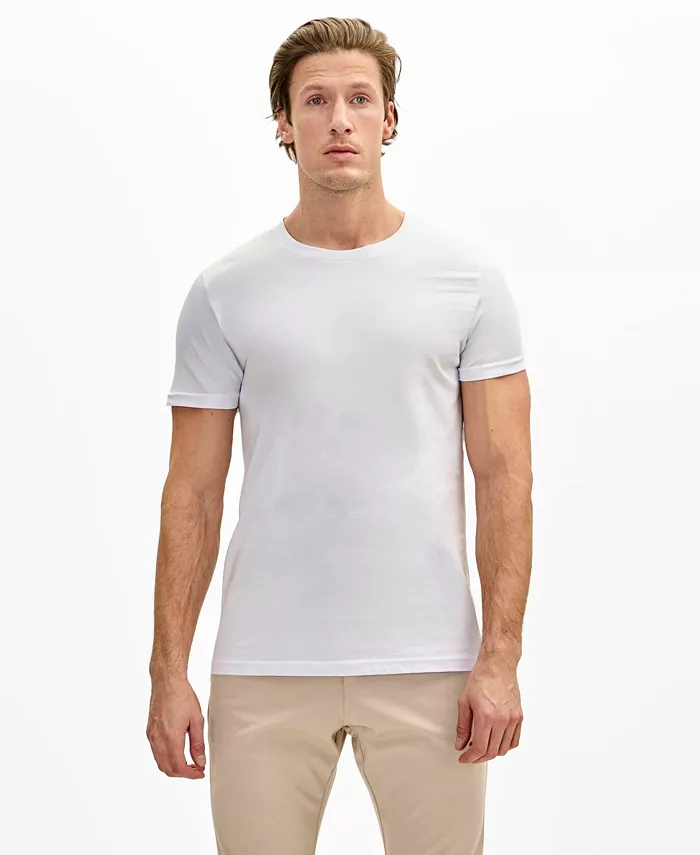 

Мужская легкая футболка с круглым вырезом из хлопка Ron Tomson, белый