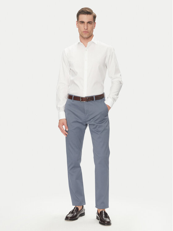 Рубашка облегающего кроя LV019EU017 Calvin Klein, белый — фото 2