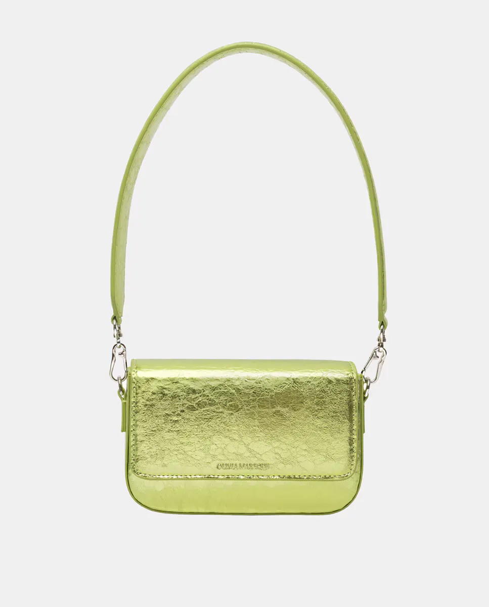 

Зеленая сумка Pantone с металлическим отливом Olivia Mareque, зеленый