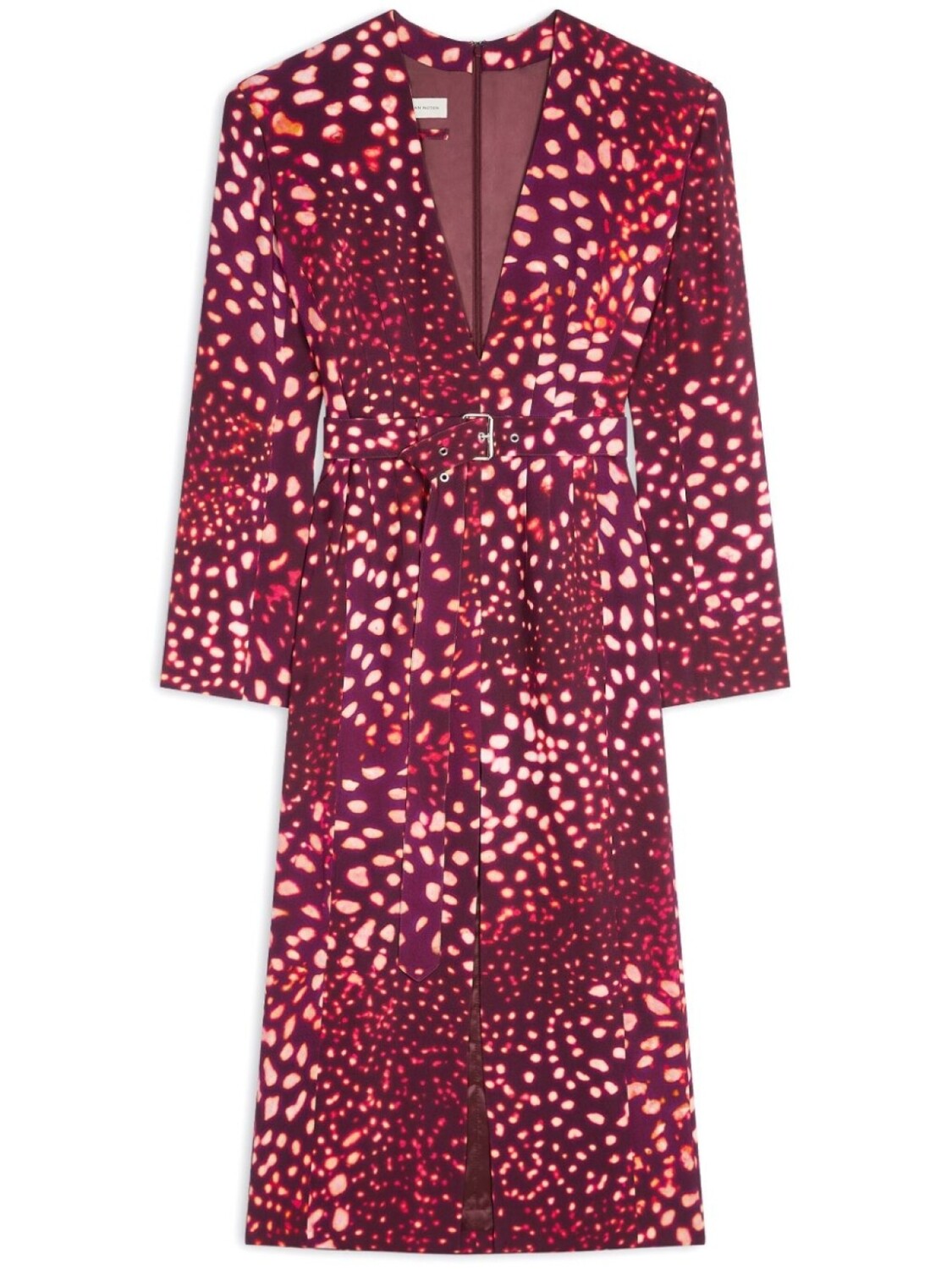 

DRIES VAN NOTEN платье с поясом, красный