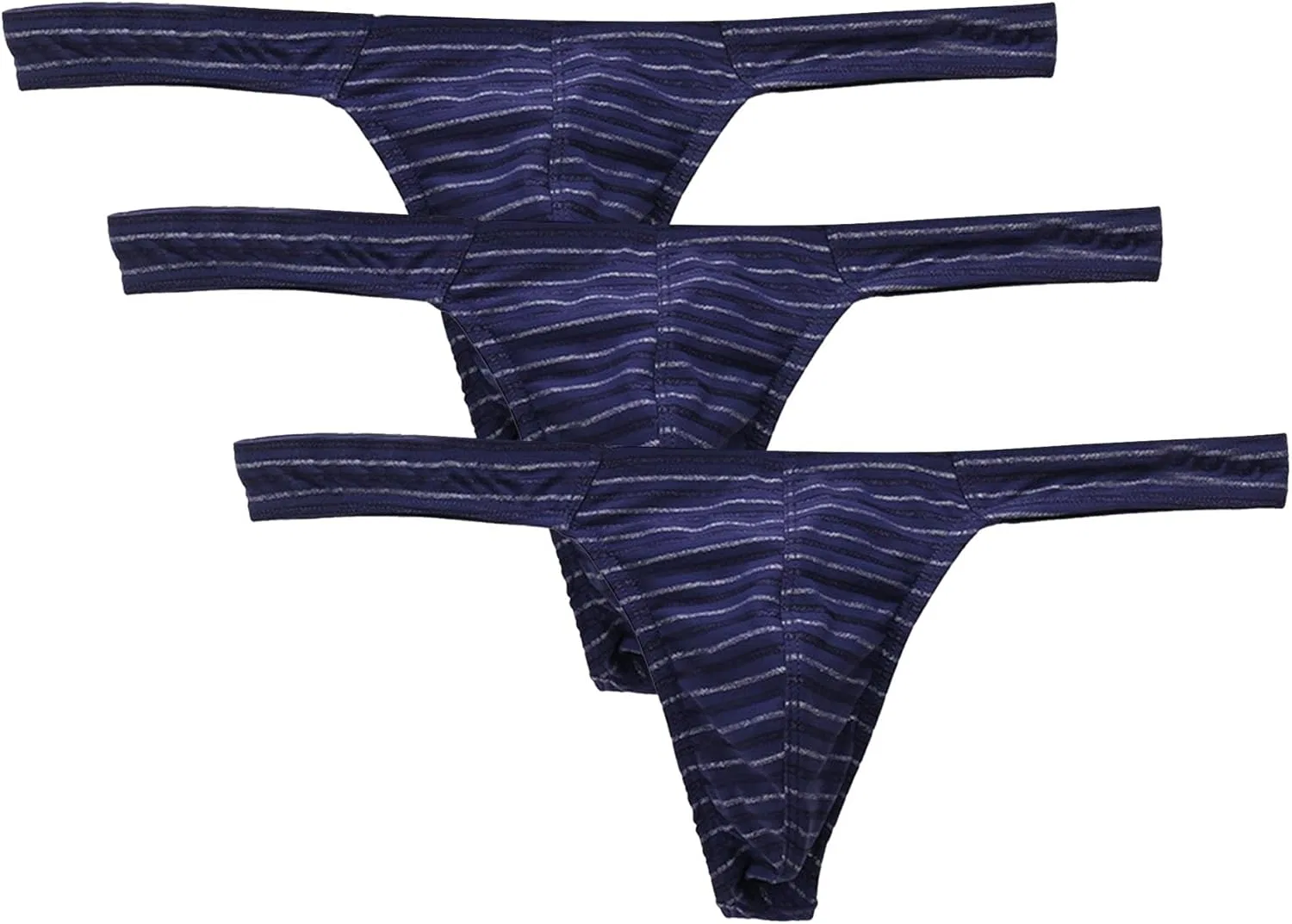 Трусы в полоску, Blue-3pc