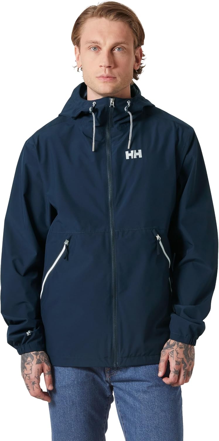 

Куртка Helly-Hansen Sandoy для мужчин, водонепроницаемая дышащая куртка с регулируемым капюшоном и карманами на молнии Helly Hansen, 597 Navy