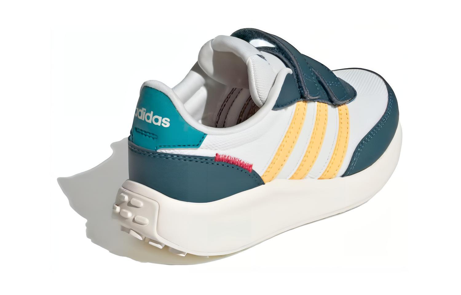 Низкие детские кроссовки для повседневной жизни Adidas, зеленый/желтый — фото 4