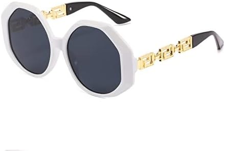 

Винтажные ретро-солнцезащитные очки большого квадратного размера 2027 года для женщин, модные многоугольные солнцезащитные очки для мужчин и мужчин, унисекс MTZJH, White Black