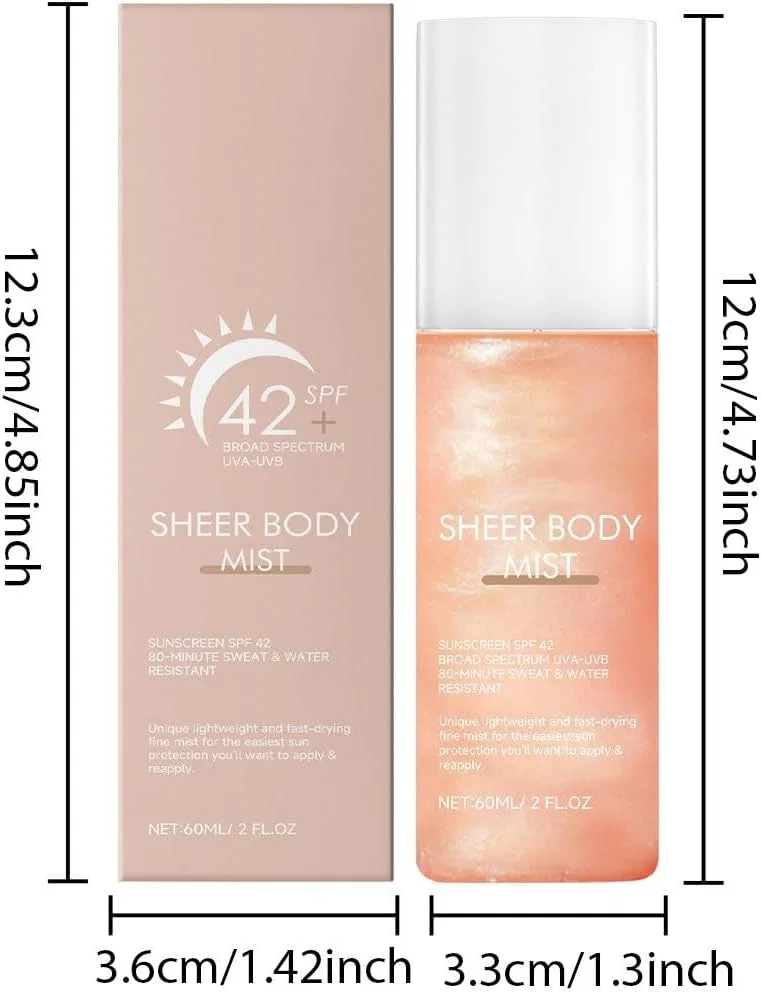 Солнцезащитный спрей для лица и тела SPF50+ PA++++, бесцветный, Generic — фото 2