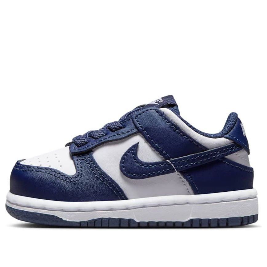 

Кроссовки (TD) Nike Dunk Low 'White Midnight Navy', темно-синий