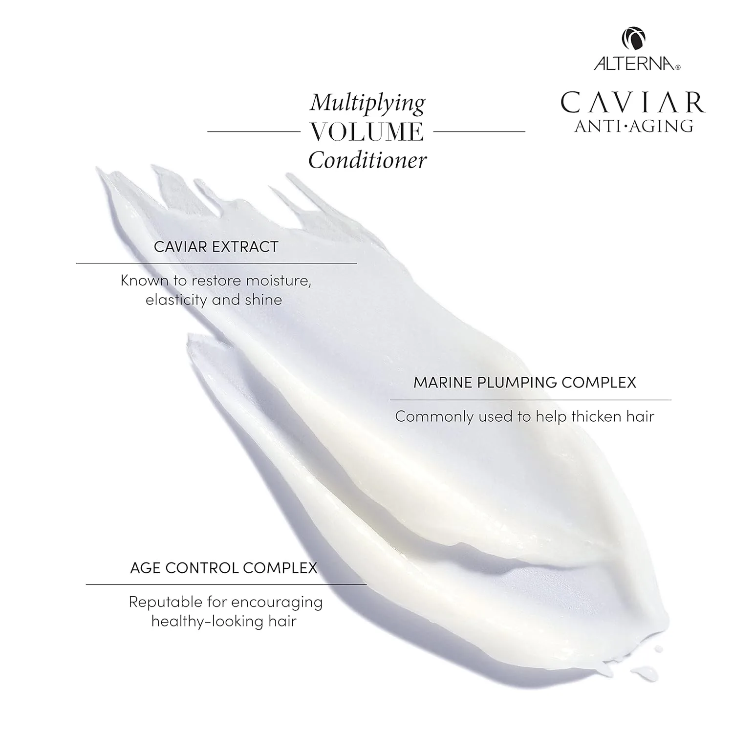 Шампунь и кондиционер Alterna Haircare CAVIAR Anti-Aging Multiplying Volume, 473 мл | Для тонких, редких волос | Мгновенный объем и густота | Без сульфатов — фото 4