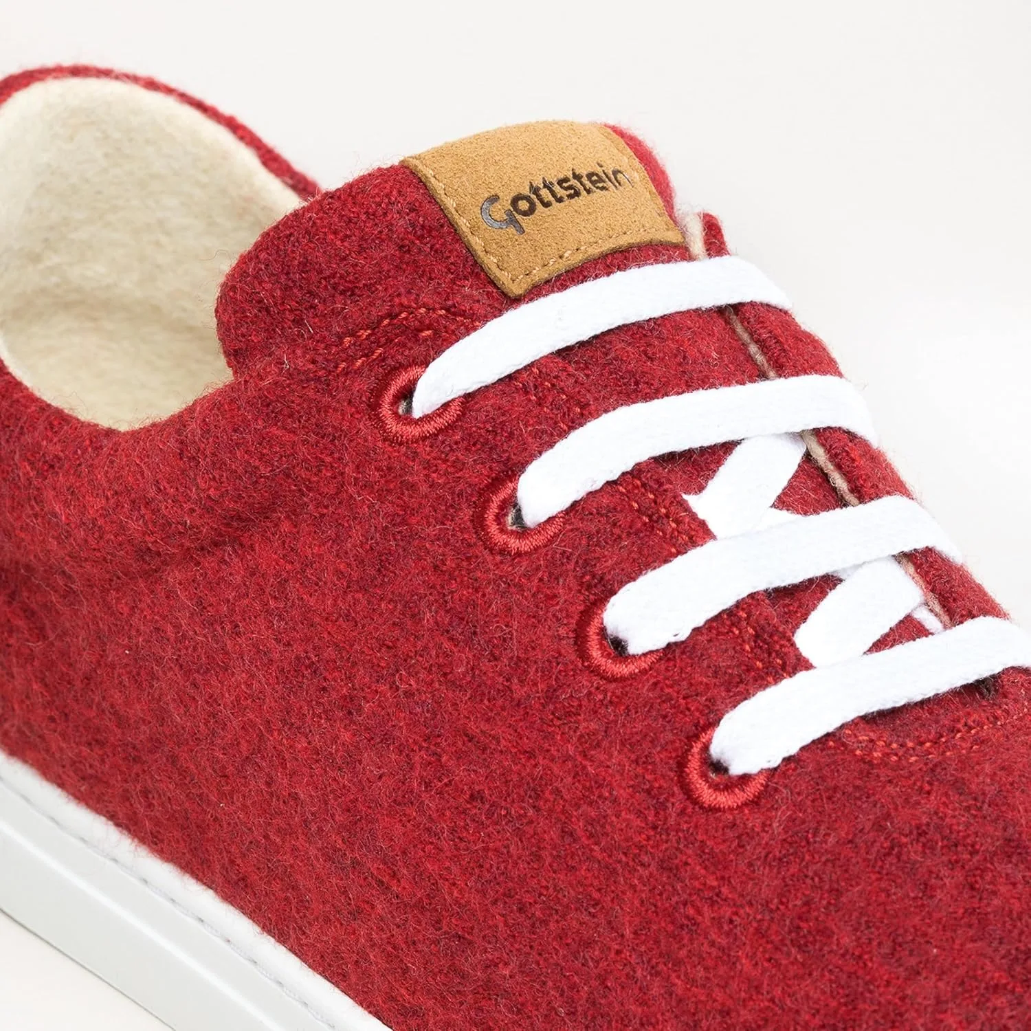 Кроссовки Gottstein Wool Walker 101 из 100% натуральной шерсти для мужчин и женщин | Шерстяные кроссовки, красный — фото 4