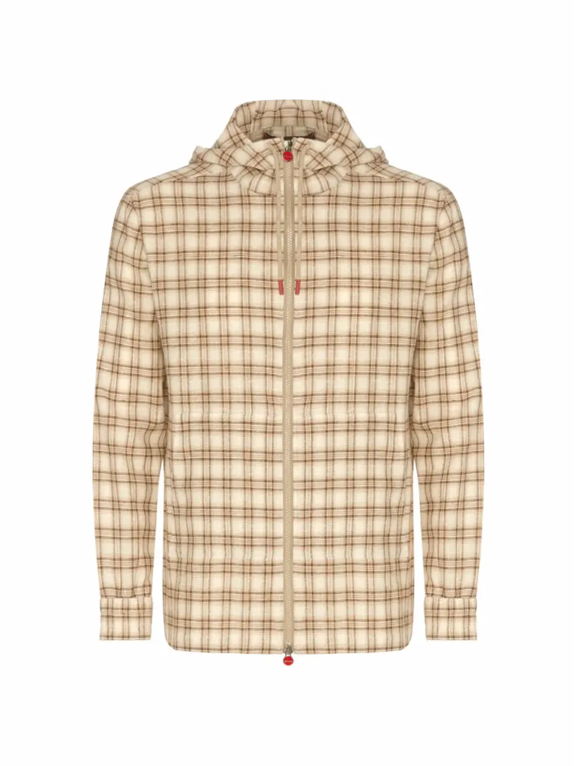 

Спортивная кофта в клетку Kiton, коричневый