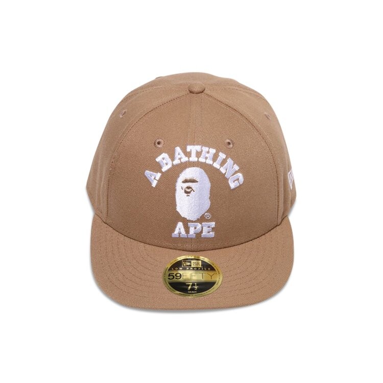 

Бейсболка BAPE College New Era 59FIFTY Low Profile Cap, бежевый