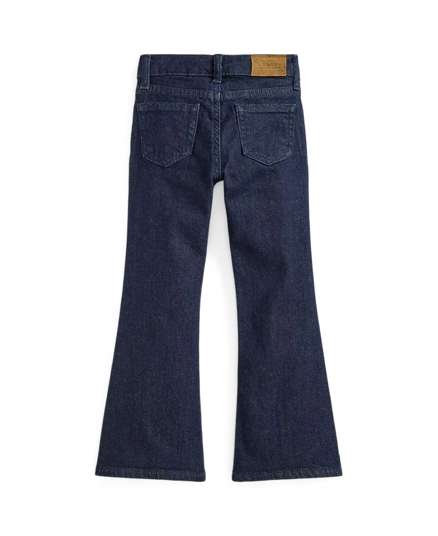 Джинсы-клеш из эластичного денима для девочек, размеры 2T-6X Polo Ralph Lauren, Mosley Wash — фото 2