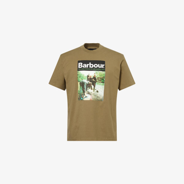 

Футболка Barbour с графическим принтом, оливковый