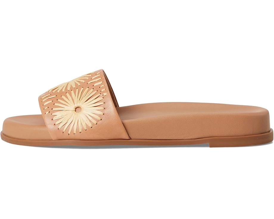 Сандалии Jack Rogers Somerset Slide - Nappa/Raffia, цвет Cafe Au Lait/Natural — фото 4