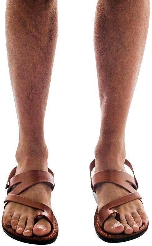 Бенджамин - кожаные сандалии на ремешке сзади - мужские сандалии Jerusalem Sandals — фото 4