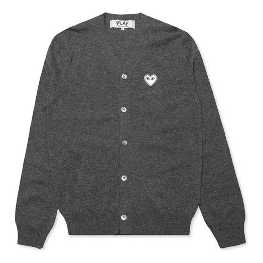 

Кардиган COMME des GARCONS PLAY Cardigan White Heart 'Dark Grey' AZ-N062-051-3, серый