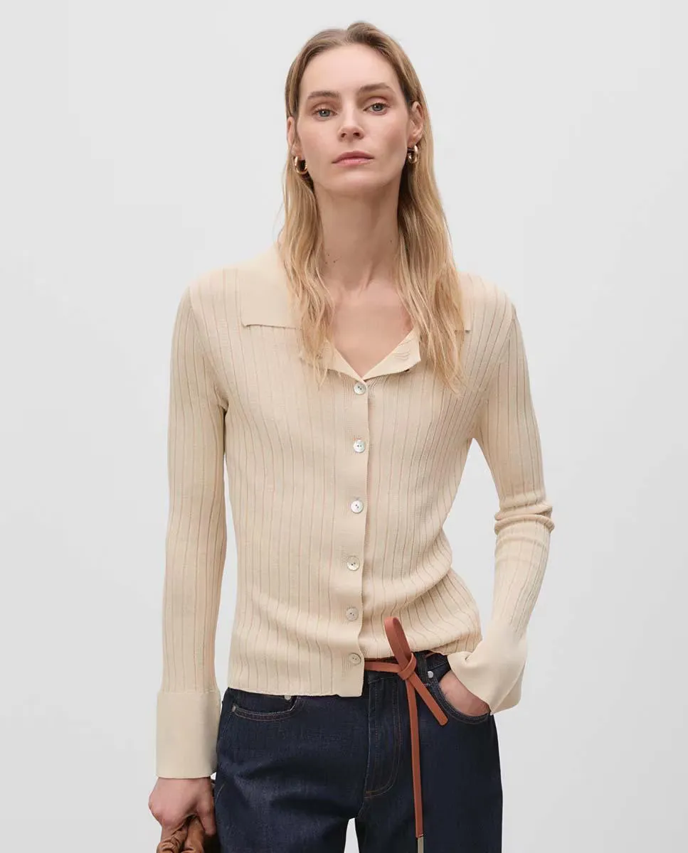 

Женский кардиган с рубчиком Simorra, бежевый