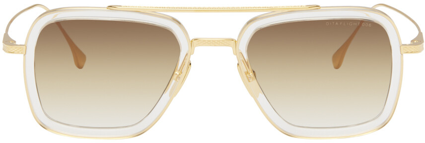 

Золотые солнцезащитные очки Flight.006 Dita