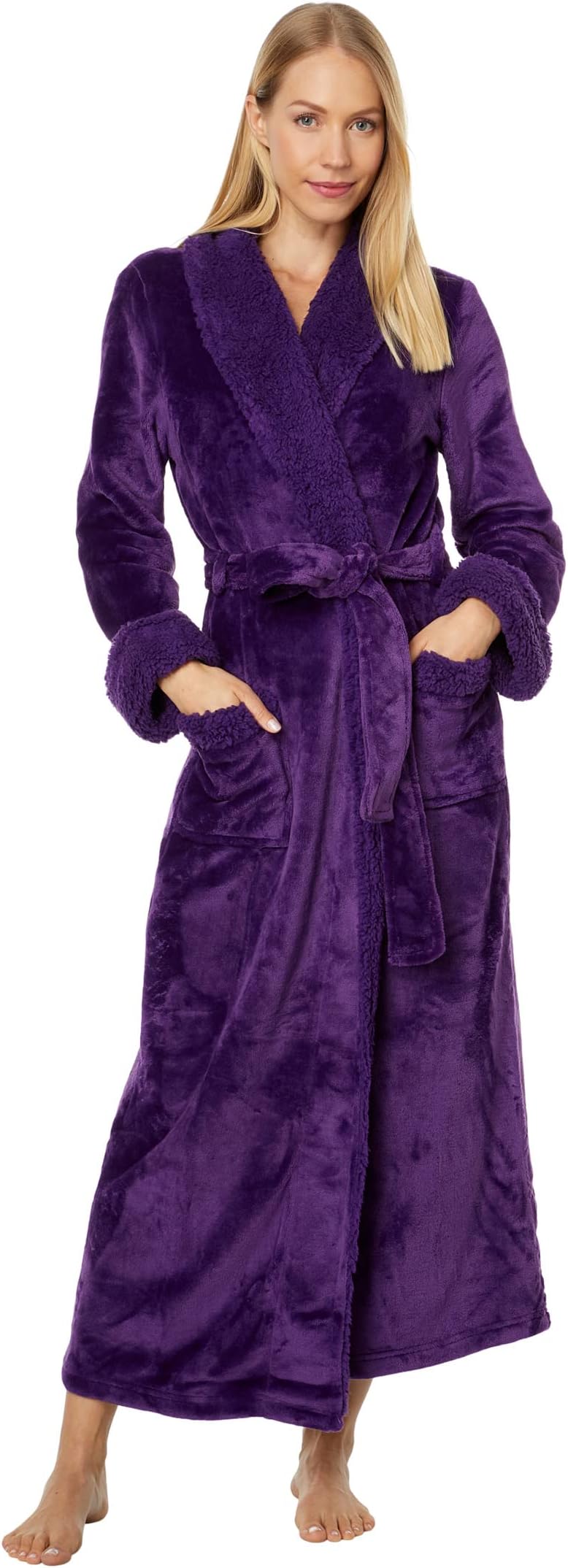 

Халат Plush Sherpa Robe 52" Natori, цвет Amethyst