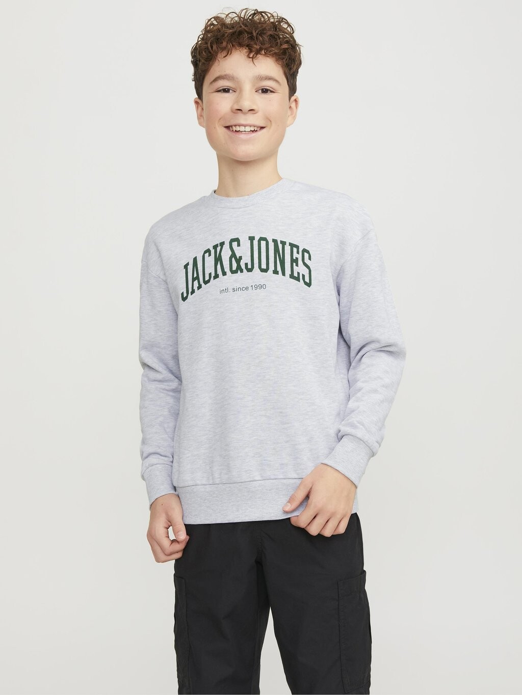 

Толстовка JJEJOSH CREW NECK Jack & Jones Junior, цвет white melange