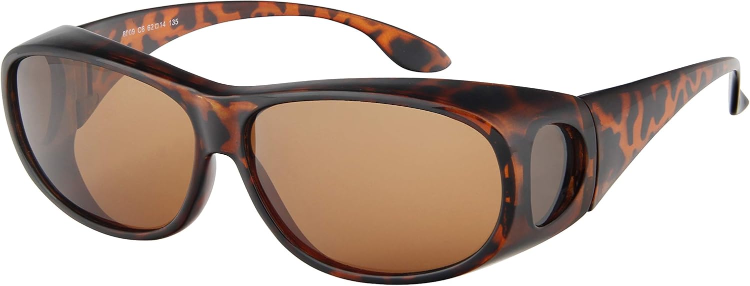 

Надеваются поверх солнцезащитных очков. В комплекте чехол для поляризованных линз. Носятся поверх очков с диоптриями. 100% защита от УФ-излучения. Подходят для мужчин и женщин Success Eyewear, Brown Lens