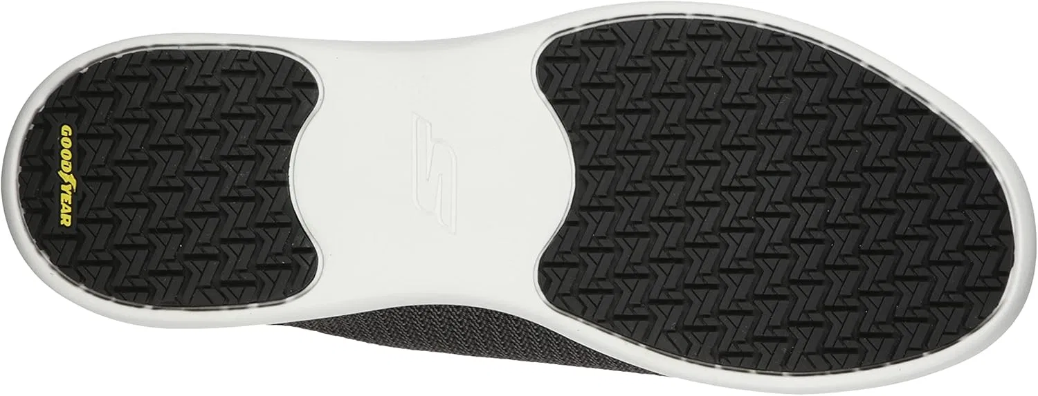 Мужские кроссовки Skechers Go Walk Stability Progress, Black Textile Blue Trim — фото 4