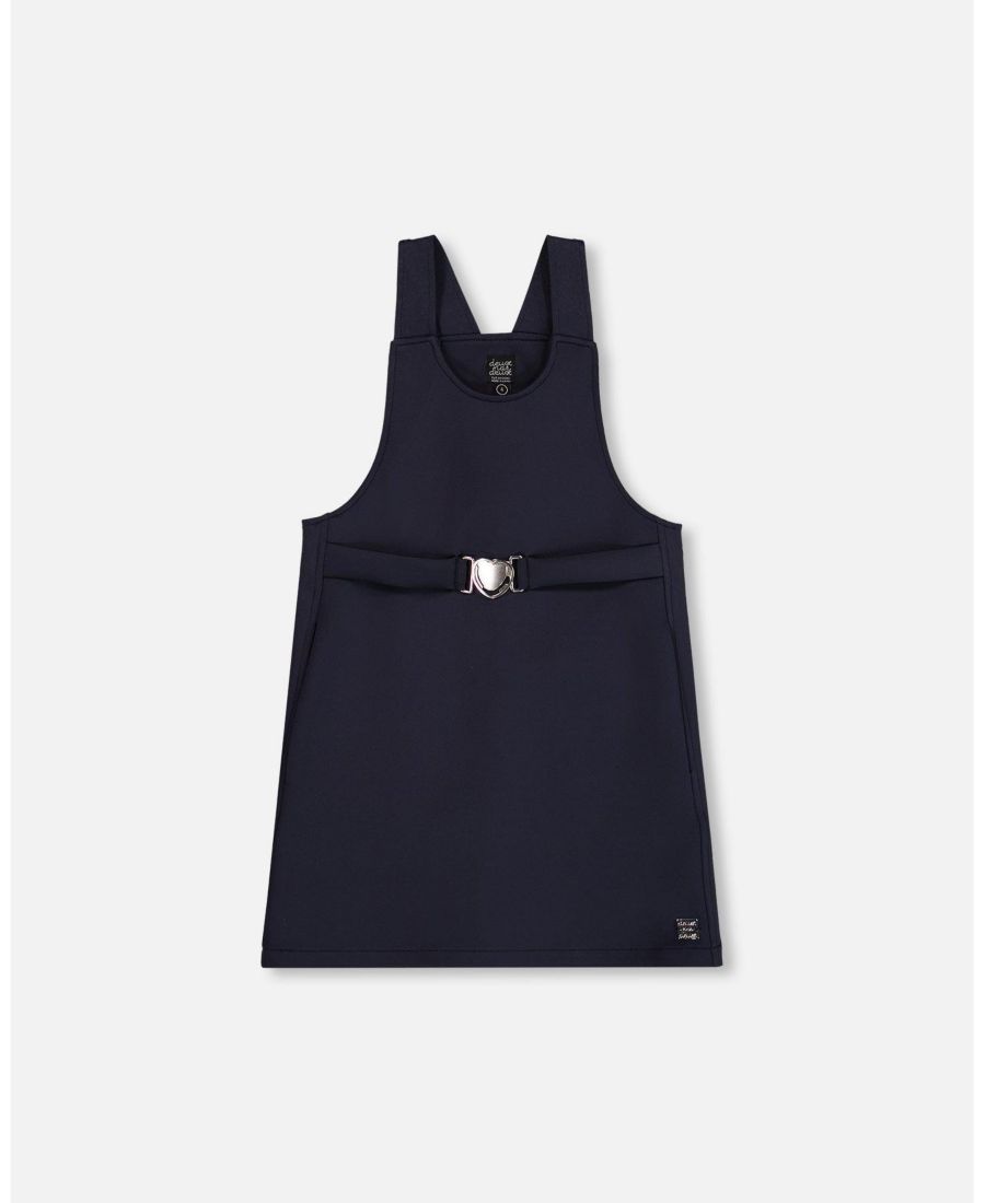 

Детское платье-комбинезон Milano темно-синего цвета с пряжкой - для малышек/детей Deux par Deux, Navy blue