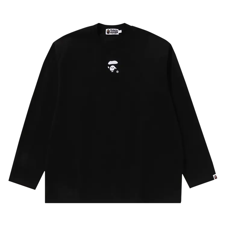 

Футболка BAPE Ape Face Long-Sleeve 'Black', черный