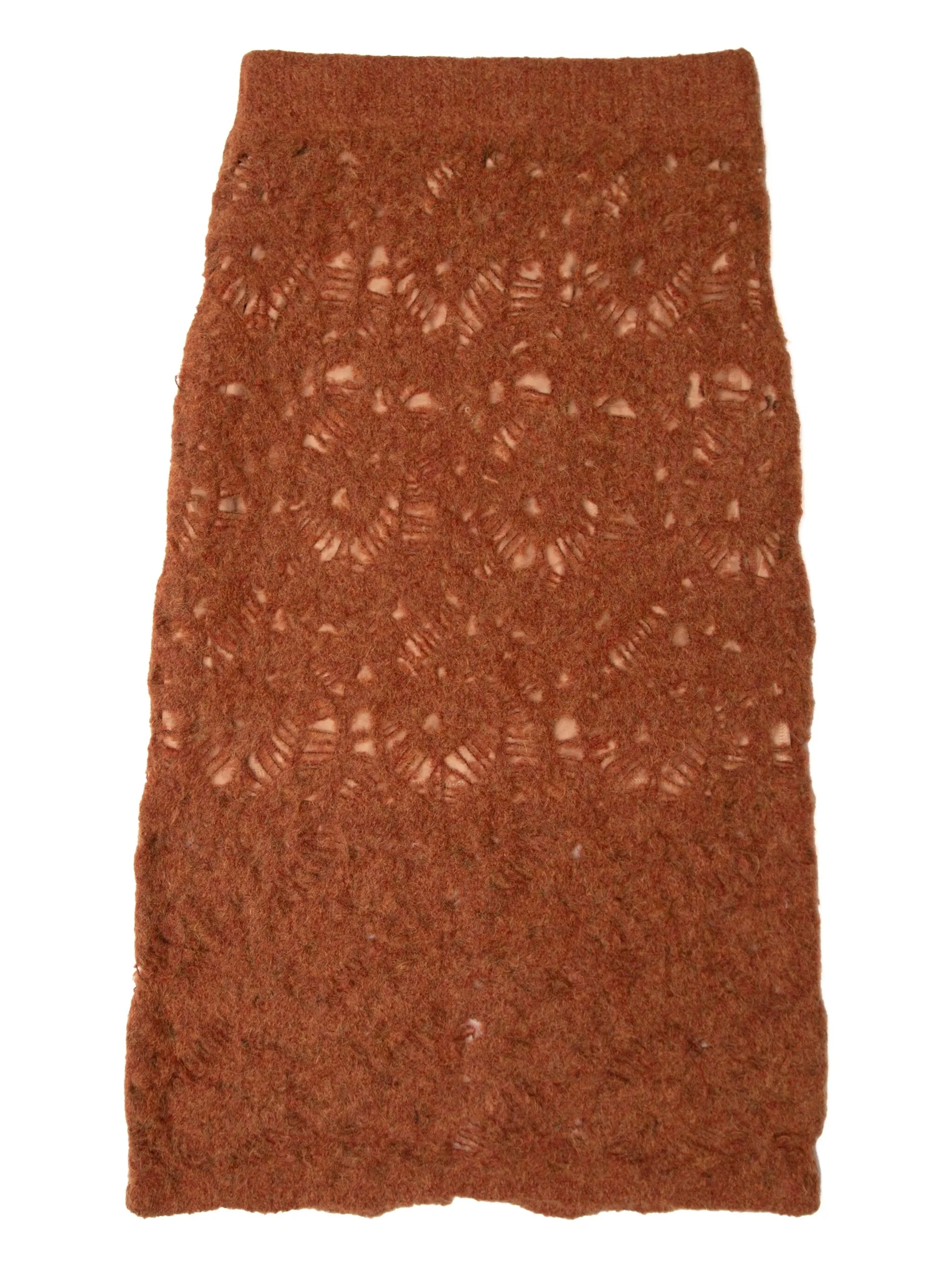 

Юбка мини с кружевом Muller Of Yoshiokubo, коричневый