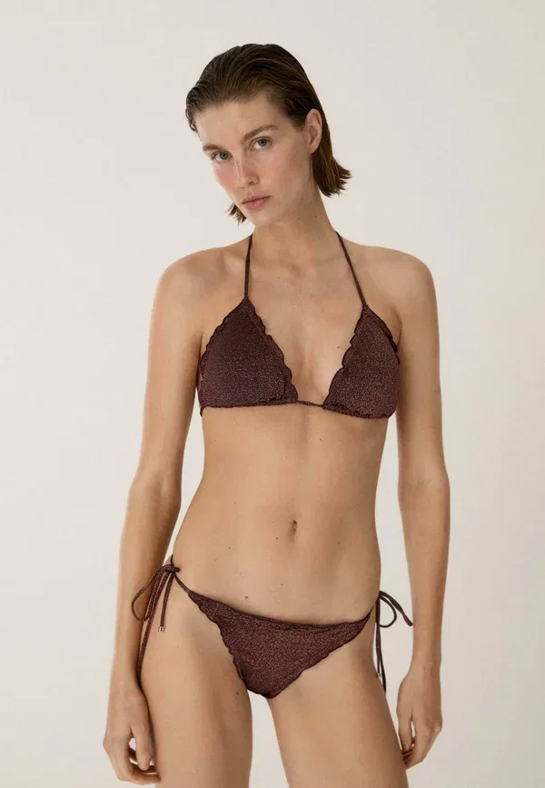 Топ для бикини Massimo Dutti, темно-коричневый — фото 2