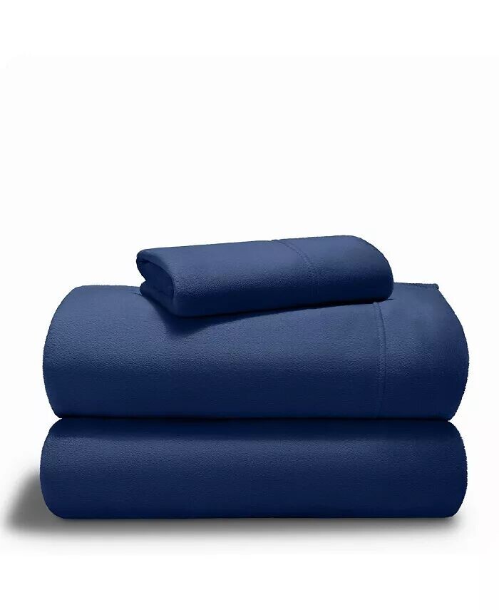 

Комплект простыней из микроплюша из флиса Twin XL Bare Home, синий