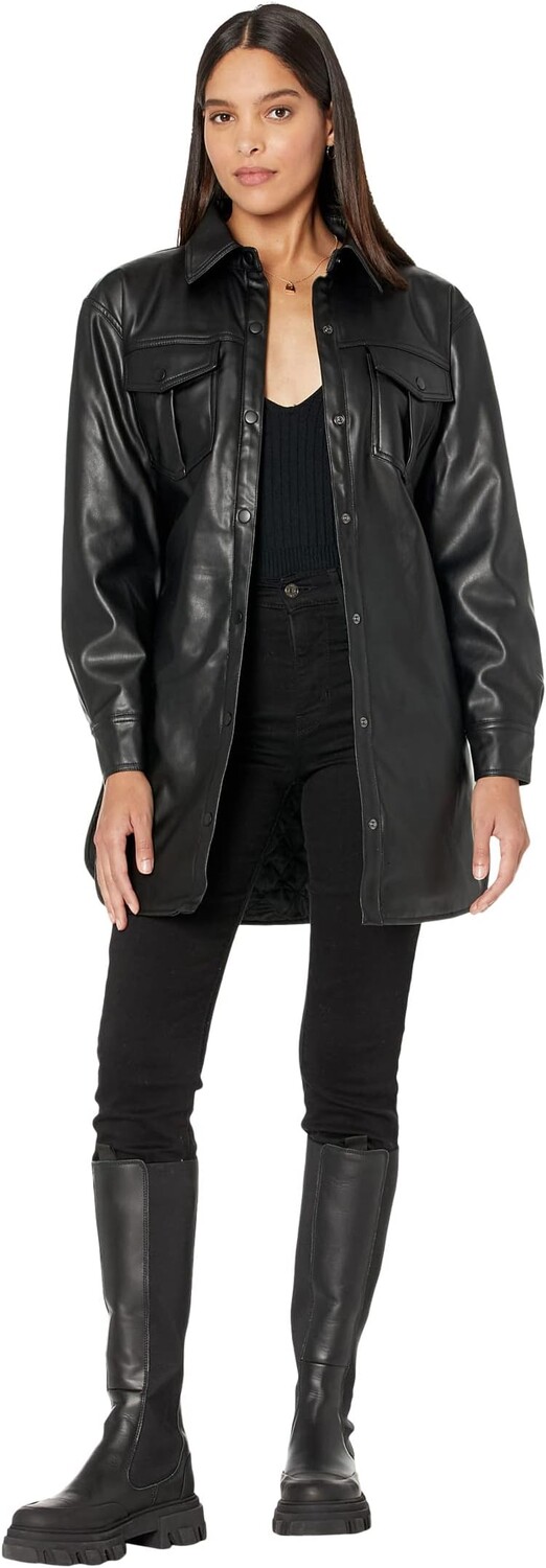 

Куртка NVLT Vegan Shacket with Quilted Lining, черный