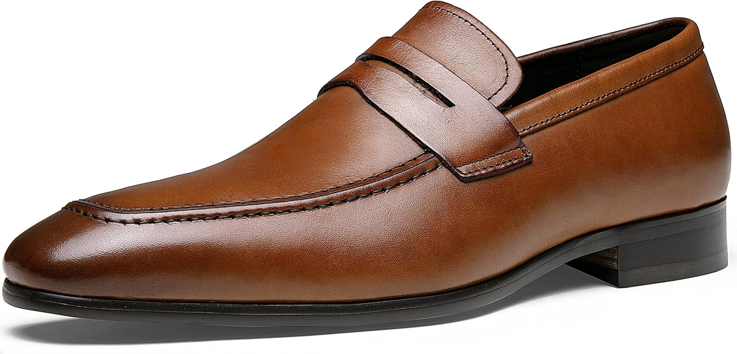 

Мужские классические туфли Jouesn из премиальной кожи, слипоны-лоферы для мужчин Jousen, коричневый