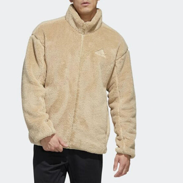 Куртка adidas Solid Color Casual Sports Stay Warm Stand Collar Jacket Brown, коричневый — фото 3