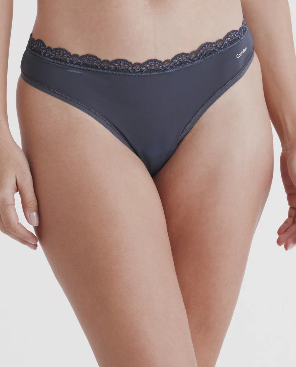 

СТРИНГИ MF STRETCH С КРУЖЕВОМ Calvin Klein, темно-синий