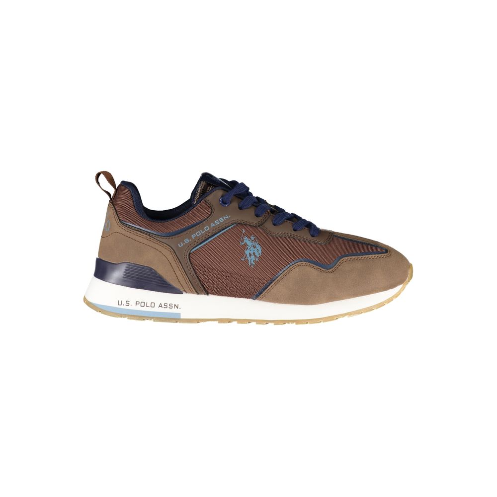 

Коричневые мужские кроссовки из полиэстера U.S. Polo Assn.