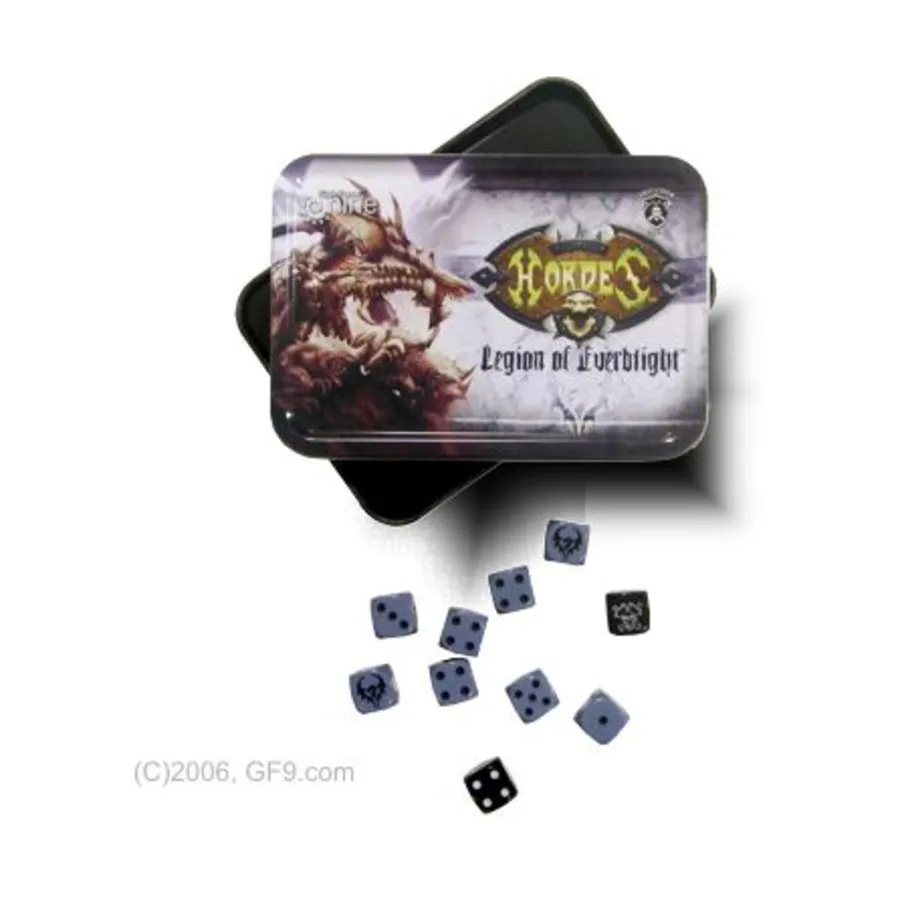 

Набор кубиков Legion of Everlight с банкой для переноски, Hordes - Gaming Aids (Gale Force Nine)