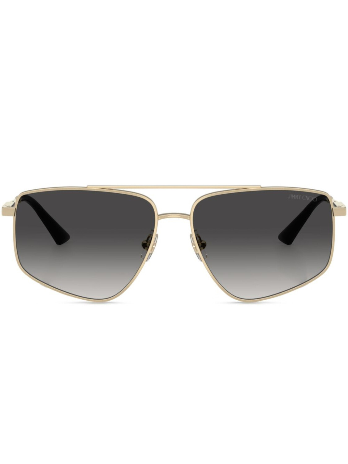 

Jimmy Choo Eyewear солнцезащитные очки в геометричной оправе, золотой